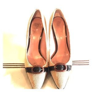Calvin Klein Tweed tan/brown Heels